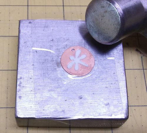 Judy Larson's Think Outside the Box - Alternative Metal Texturing - , Metalwork, Texturing, Use firm flat strokes